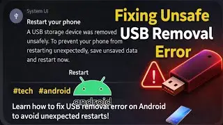 USB Storage Device Removed Unsafely Fix 😱 | Android Restart Problem Solution 2026