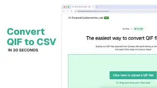 Convert QIF to CSV in 30 Seconds