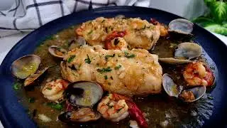 MERLUZA A LA MARINERA con salsa de almendras
