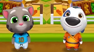 Talking Tom Gold Run - Sports League Football Tom and Kung Fu Hank