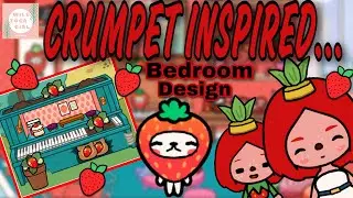 CRUMPET INSPIRED 😍🍓 CHARACTER + BEDROOM DESIGN 🍓 TOCA LIFE WORLD 🌎