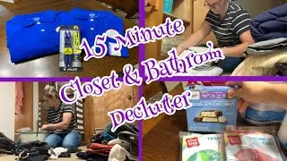15 Minute Declutter//Closet & Bathroom Cabinet Declutter//Walmart Haul