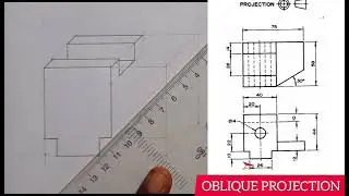 CAVALIER AND CABINET OBLIQUE PROJECTION DIFFERENCE IN TECHNICAL DRAWINGS.