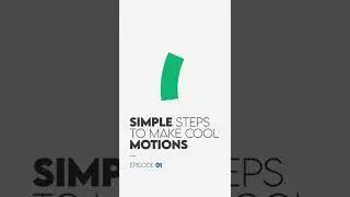 Simple steps to make cool motions - After Effects Tutorial