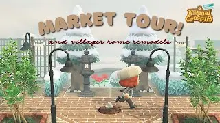 Cozy Market Tour! Villager Shops + Nook’s & Able’s | ACNH Speed Build