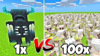 10 WARDEN VS 100 GOLEM IN MINECRAFT