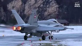 FA-18 ; Take-offs and landings in Meiringen LSMM 1.0/2022