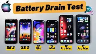 Ultimate 2025 iOS 18.3 Battery Drain Test iPhone SE2, SE3, 12 Mini, 13 Mini, 12 Pro Max, 13 Pro Max