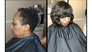 MESSY QUICK WEAVE BOB | TARAJI P HENSON INSPIRED | ALOPECIA CLIENT | Lena B