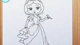 How to draw Snow White