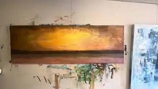A new semi-abstract commission painting based loosely on Loch Lomond