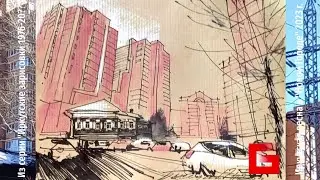 ПРОгулки художника по Иркутску 17.03.2023 (2) ул Невского Новый город Главного архитектора эклектики