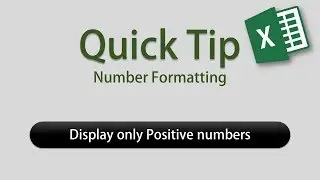 Display only positive numbers in Excel | Vivekananda Sinha | Video 7