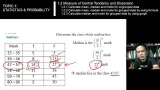 [1.2.2] #Mathematics-3 - Calculate MEAN, MEDIAN , and MODE for grouped data using FORMULA