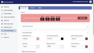 CommerceXpand: Customize & Set Up TimeZone with Shopify Countdown Manager App