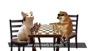 The final boss of Chess || Pop Cat vs Doggo Meme