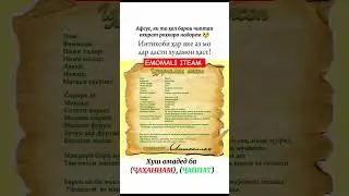 БАРОИ ЧИПТАИ ОХИРАТ РОХКИРО ДОРИ