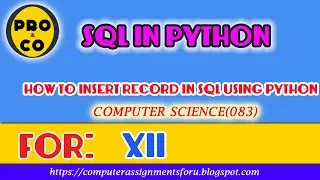 PYTHON CODE TO INSERT RECORD IN A TABLE | INSERT RECORD IN SQL USING PYTHON