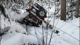 Зима. Снег. Скребок Karcher vs Nissan Patrol. Лес. Красота.