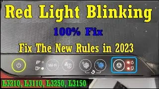 (Fix) Epson L3210 Red Light Blinking // L3210, L3110, L3250, L3150 Printer Red Light Blink Solution