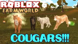 ROBLOX FARM WORLD COUGAR FAM!!! Auras and Trails, NEW Badges, Tobino HORSE Roleplay, Hebridean Sheep