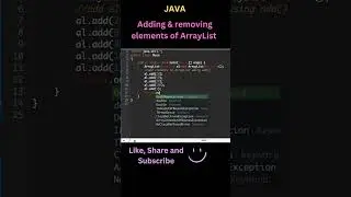 ArrayList in Java | Add & remove elements in ArrayList | Java Programming 