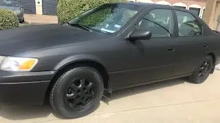 Toyota Camry matte black liquid wrap