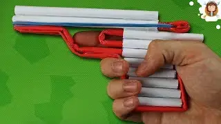 How to Make an Airsoft Gun - Paper Pistol - Improved Trigger