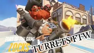 OVERWATCH - TORBJÖRN , Getting Kills while chilling in the corner - Turrets ftw