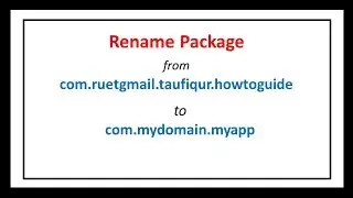 How to Remove Middle Part While Renaming a Package in Android Studio