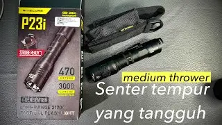 Senter EDC Medium kelas militer Super Terang Nitecore P23i Luminus SFT70