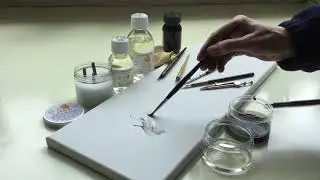 Zest-it Dip Pen Nib Cleaner removing ink