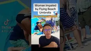 Woman hit by beach umbrella #cocoabeach #beach #news #newfearunlocked #fypシ゚viral
