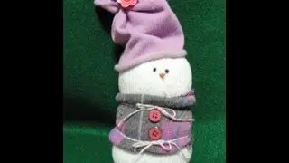 Cute Sock Snowman - DIY Christmas Tutorial - Craft Project -