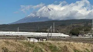 Tokaido Shinkansen and Mt. Fuji 「東海道新幹線と富士山、富士市、静岡県」
