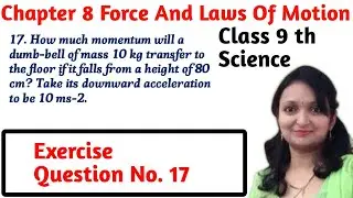 How much momentum will a dumb-bell of mass 10 kg Force And Laws Of Motion Class 9 Science q.no17