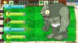 Plants vs Zombies - Gatling Pea vs Snow Pea vs Fire Repeater vs Zombie