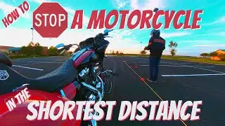 Stopping a Motorcycle in the Shortest Distance 