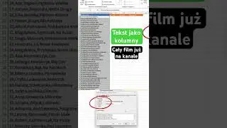 Tekst jako kolumny Excel 