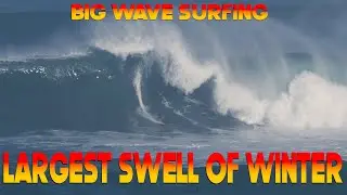 THE LARGEST SWELL OF WINTER 2023 ROLLS THOUGH WAIMEA BAY