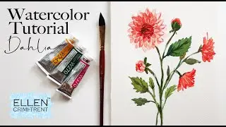 Watercolor Tutorial For Beginners- Dahlias/ Floral Friday