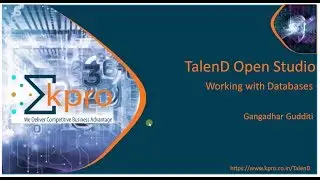 7. TalenD Working with Databases
