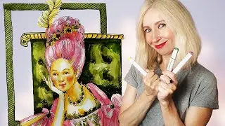 Рисую портрет тремя маркерами