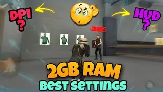 2GB Ram best settings⚙️ HUD + DPI %🖤 Free Fire HeadShot 100%🔥