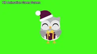 Owl Gray 🦉 Animation Green Screen