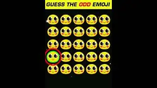 Test Your Eyes By Guessing The Odd Emoji | #shorts  #eyeexam #cartoon #paheliyan