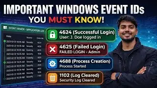 [HINDI] Important Windows Event IDs Every SOC Analyst Must Know |  Part 1