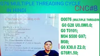 g76 threading cycle explained|| 