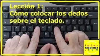 Lesson 1: How to place your fingers on the keyboard. Free Typing Course.