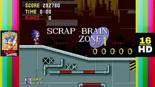 Sonic The Hedgehog:  Scrap Brain Zone Act 1 [HD]